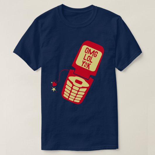 Retro Red Dreh Phone T - Shirt (Design vorne)