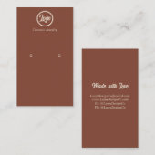 Retro Red Earring Juwelier Logo Business Card Visitenkarte (Vorne/Hinten)