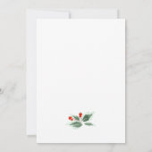 Retro Red Farm Barn Weihnachtshaus Einladung (Rückseite)