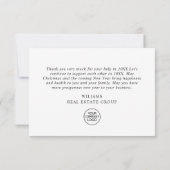 Retro Red Farm Truck Weihnachten Firmenfeiertag Dankeskarte (Rückseite)