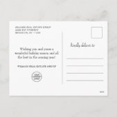 Retro Red Farm Truck Weihnachten Firmengrüße (Rückseite)