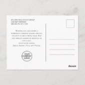 Retro Red Farm Truck Weihnachtsgrüße Unternehmen Postkarte (Rückseite)