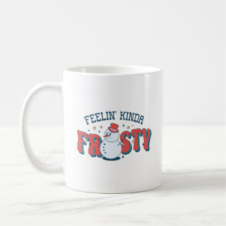Retro Red Feelin' Kinda Frosty Funny Snowman Kaffeetasse