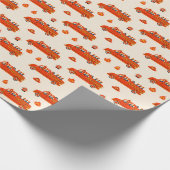 Retro Red Firetruck Geschenkpapier (Ecke)