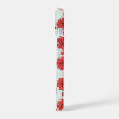 Retro Red Floral Muster Beispiel Telefon Fall iPhone 15 Hülle (Linke Seite)