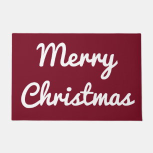 Retro Red FroChristmas Willkommen Doormat Rug Fußmatte