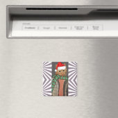 RETRO RED GINGER CAT FUNNY CHRISTMAS MAGNET DER 19 (In Situ (Geschirrspüler))
