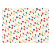 Retro Red Gold Blue Weihnachtsschmuck Tischdecke (Vorderseite (Horizontal))