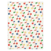 Retro Red Gold Blue Weihnachtsschmuck Tischdecke (Vorderseite)