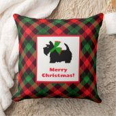 Retro Red Green Black Scottish Terrier Kissen (Decke)