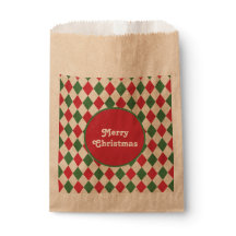 Retro Red Green Harlequin