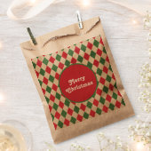 Retro Red Green Harlequin Geschenktütchen (Ausgeschnitten)