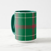 Retro Red Green Kariert Tasse (Vorderseite Links)