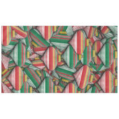 Retro Red Green Strip Design Ornament Muster Tischdecke (Vorderseite (Horizontal))
