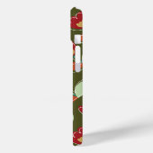 Retro Red Green Tulips Blume Niedliches Muster blü Case-Mate iPhone Hülle (Rückseite / Links)