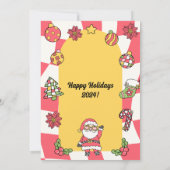 Retro Red Groovy Jingle & Mingle Weihnachts-Party Einladung (Rückseite)