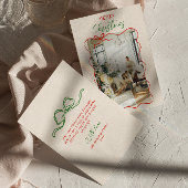 Retro Red Hand Draw Rahmen Foto Weihnachten