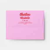 Retro Red Handwriting Wedding Gummistempel