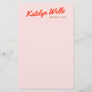 Retro Red Handwritten Script Typography Pink Flyer