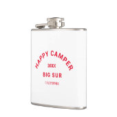 Retro Red Happy Campers Wappen Camp Weekend Flachmann (Links)