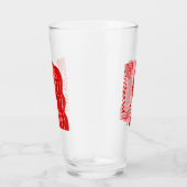 Retro Red Hawaiian Girl Glas (Rechts)