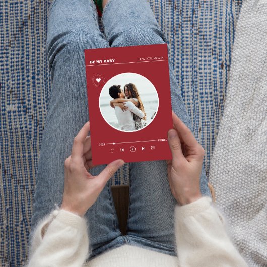 Retro Red Heart Forever Love Valentine's Card Magnetkarte