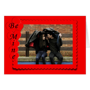 Retro Red Heart Frame benutzerdefinierte Foto-Vorl