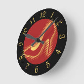 Retro Red High Heel Shoel Round Clock Runde Wanduhr (Winkel)