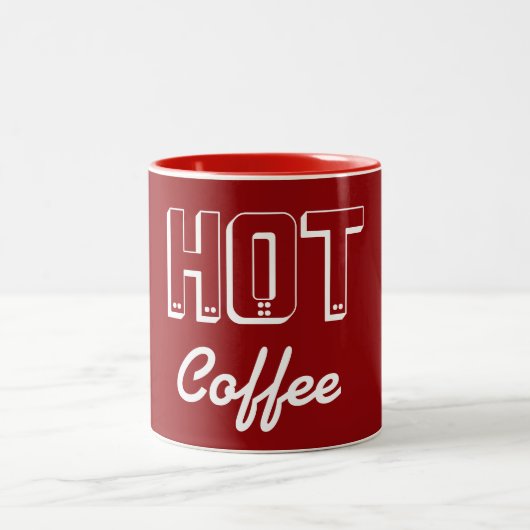 Retro Red Hot Coffee Tasse (Mittel)