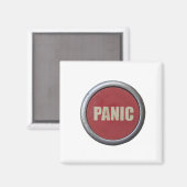 Retro Red Industrial Panik Button Magnet (Vorderseite/Rückseite)