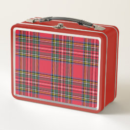 Retro Red Kariert Lunch Box