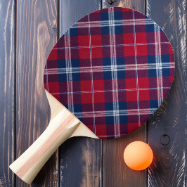 Retro Red Kariert Tischtennis Schläger