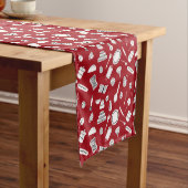 Retro Red Kitchen Kurzer Tischläufer (Beispiel)