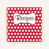 Retro Red Kitchen Rezept Buchen Geschenk Notizblock (Vorderseite)