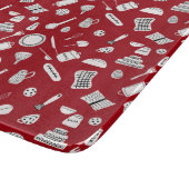 Retro Red Kitchen Schneidebrett (Ecke)