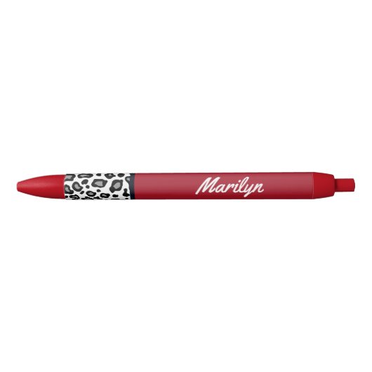 Retro Red Leopard Print Pens Geschenk Kugelschreiber (Vorderseite)