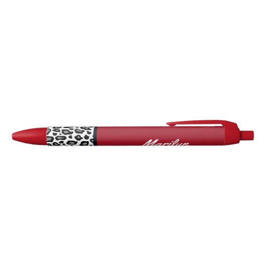Retro Red Leopard Print Pens Geschenk Kugelschreiber (Oberseite)