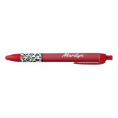 Retro Red Leopard Print Pens Geschenk Kugelschreiber (Unterseite)