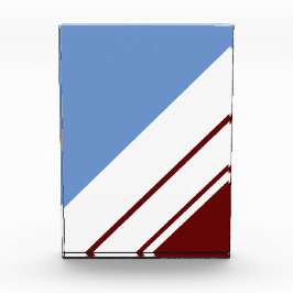 Retro Red Light Blue White Slant Racing Streifen Fotoblock