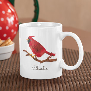 Retro Red Northern Kardinal Niedlich Vintag Inspir Kaffeetasse
