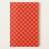 Retro Red Orange Checkerboard 2026 Planer (Rückseite)