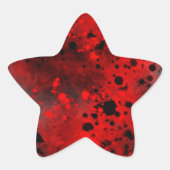 Retro Red Paint Spritzer Star Sticker (Vorderseite)