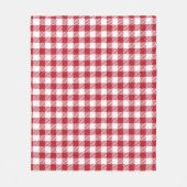 Retro Red Picnic Check Farmhouse Design Fleecedecke (Vorderseite)
