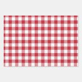 Retro Red Picnic Check Farmhouse Design Geschenkpapier Set (Vorderseite 2)