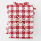 Retro Red Picnic Check Farmhouse Design Geschenkpapier Set (Beispiel)