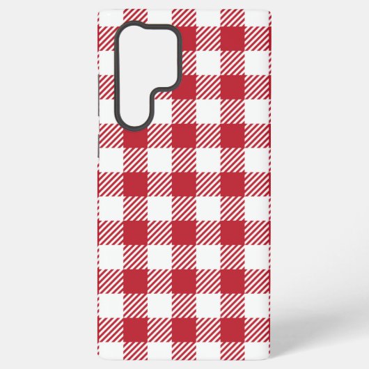 Retro Red Picnic Check Farmhouse Design Samsung Galaxy Hülle (Rückseite)