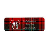 Retro Red Plaid Whimsical Christmas  (Vorne)