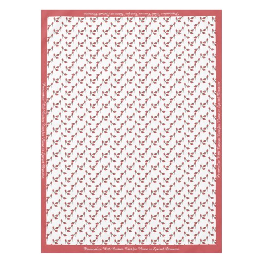 Retro Red Polka Dot High Heel Muster Tischdecke (Vorderseite)