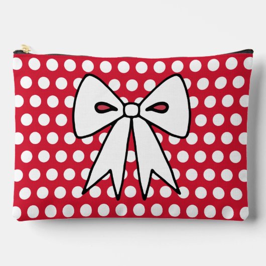 Retro Red Polka Dot Kosmetik Beutel Geschenk (Vorderseite)