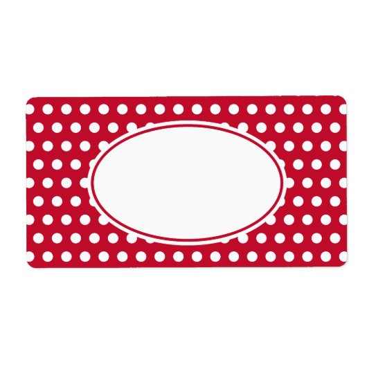 Retro Red Polka Dot Labels (Vorne)